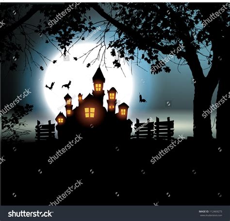 Halloween Scenery Stock Vector 112469273 Shutterstock