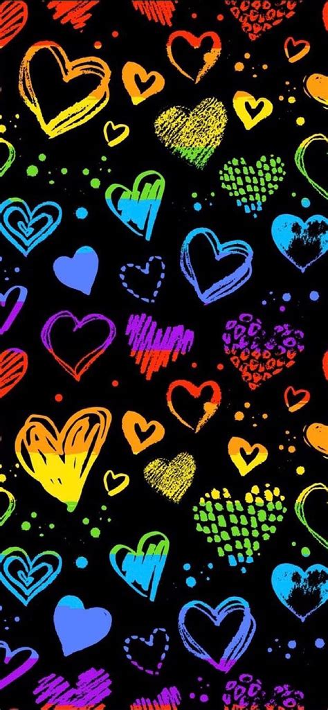 Rainbow Hearts Color Colorful Colors Heart Corazones Love Pride