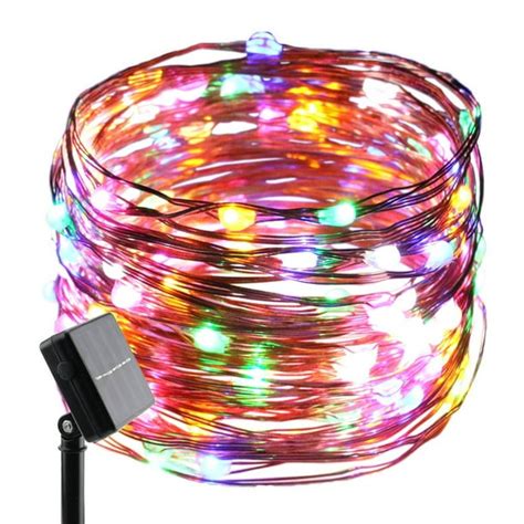 Powered Copper Wire Led String Lights 33ft 100 Leds Waterproof 8 Modes