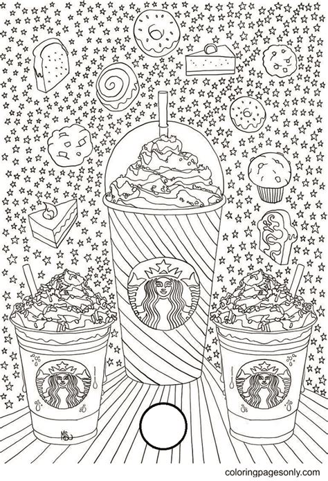 View Starbucks Simple Kawaii Food Coloring Pages Vanessase Wallpaper