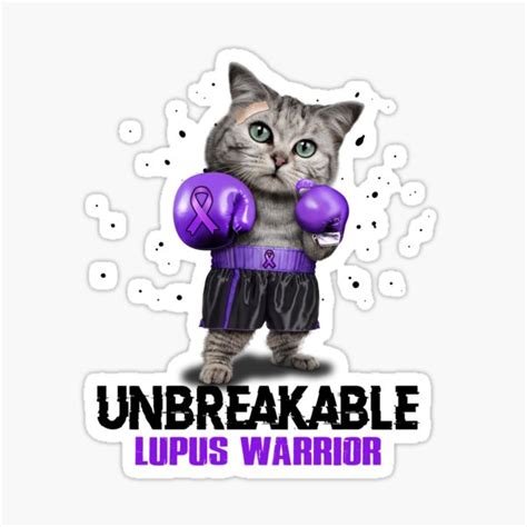 Lupus Warrior Unbreakable Lupus Ribbon Sticker For Sale By