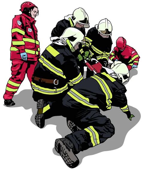 Firefighters And Saved Man Stock Vector Image By ©dero2010 164007538
