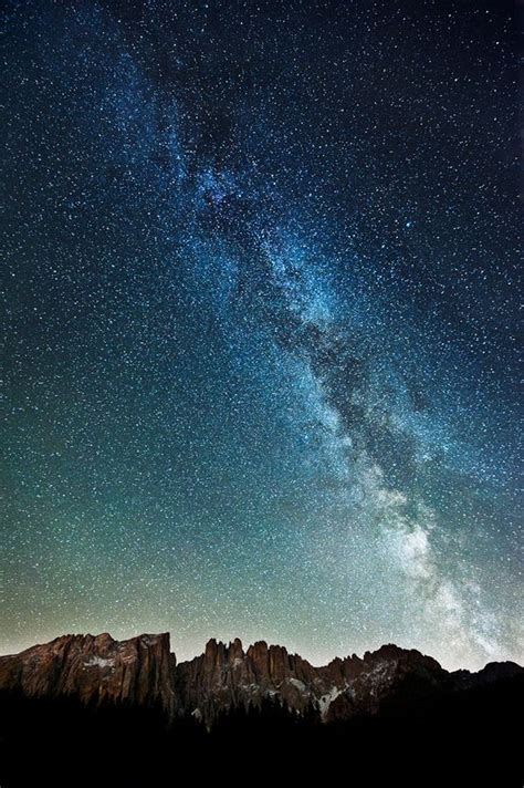 The Milky Way Photographed On The Latermar Mountain At Passo