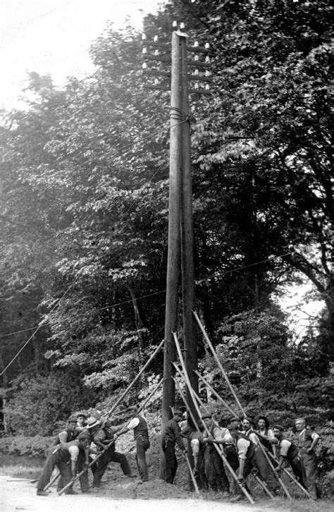 The Slaugham Archives How To Erect A Telegraph Pole With Ease