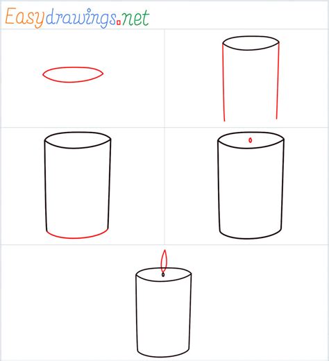 How To Draw A Candle Step By Step 5 Easy Phase And Video