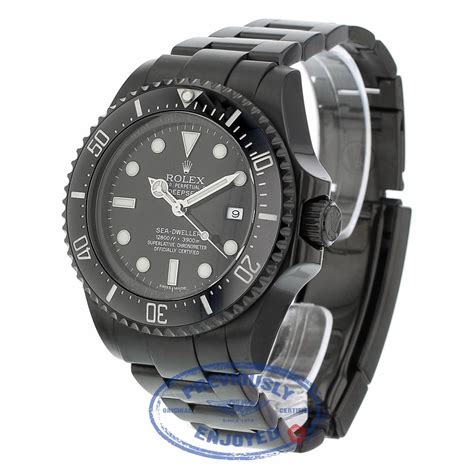 rolex deepsea sea dweller blackout 44mm dlc 116660 f47uvn beverly hills watch company