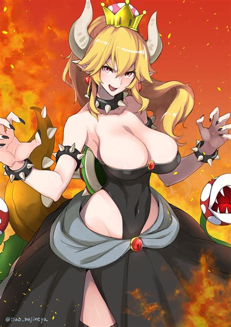 Bowsette And Piranha Plant Mario And 1 More Drawn By Isao Danbooru