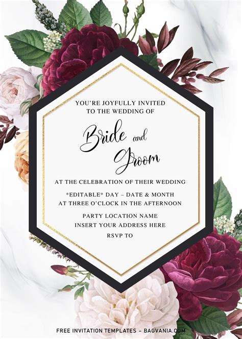 Printable Floral Wedding Invitations