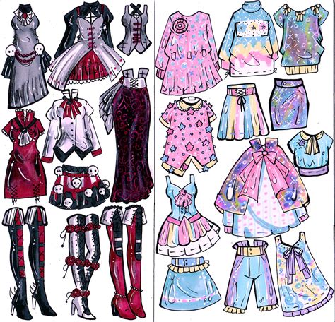 Custom Mixandmatch Outfits By Guppie Vibes On Deviantart In 2020 Fantasy Clothing Anime