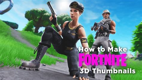 how to make fortnite 3d thumbnails using blender w photoshop youtube