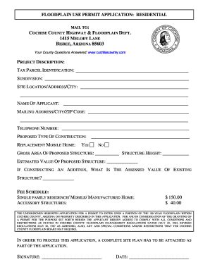 Northern interior insurance adjusters territory. Fillable Online cochise az FLOODPLAIN USE PERMIT APPLICATION RESIDENTIAL - cochise az Fax Email ...