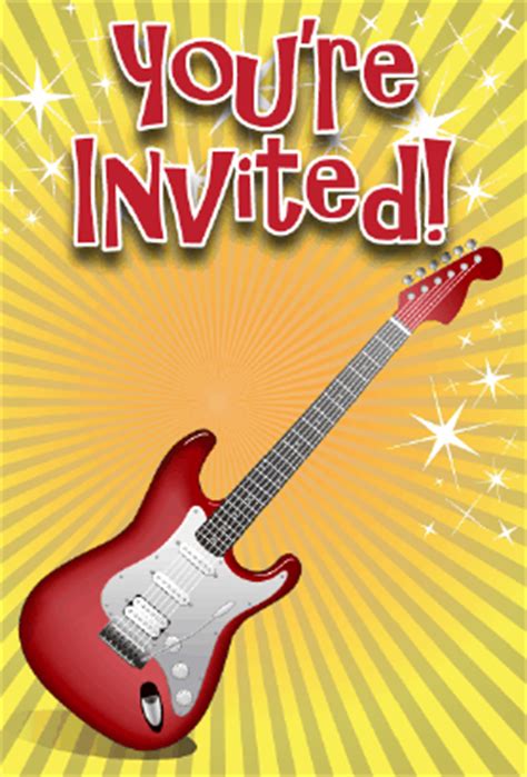 guitar invitation