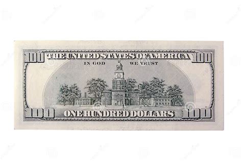 One Hundred Dollar Bill Back Stock Image Image Of Market Macro 3190169