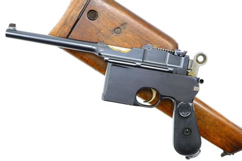 Mauser C96 Broomhandle Early Flatside Correct Stock 21516 Fb00726