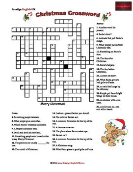We can help you solve those tricky clues in your crossword puzzle. Christmas Crossword by Prestige English | Teachers Pay ...