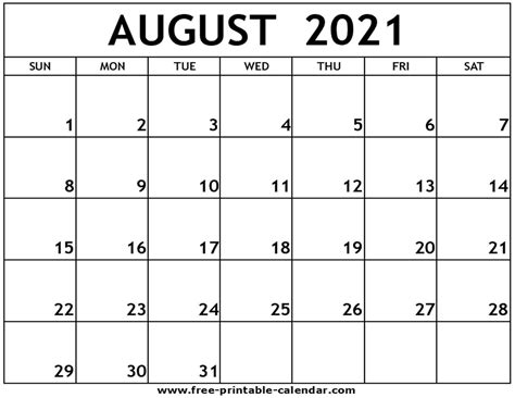 August 2021 Printable Calendar With Lines Best Calendar Example