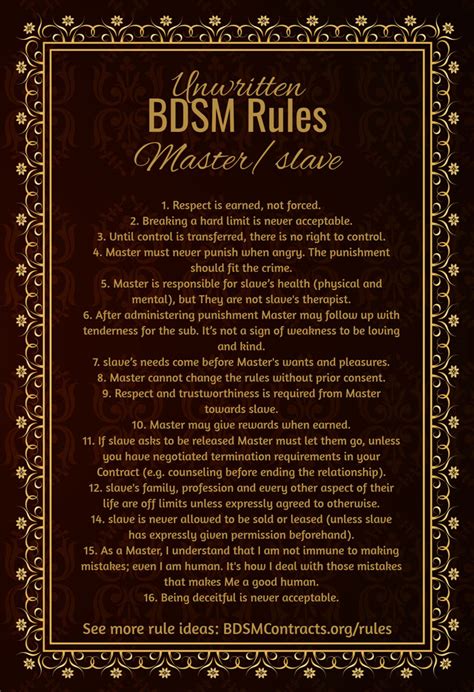 15 Unwritten Bdsm Rules For Masters When Dealing With Slave