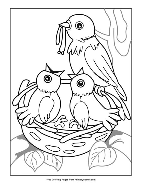 Update, october 30, 2020 (03:00 pm et): Birds in Nest Coloring Page • FREE Printable eBook ...