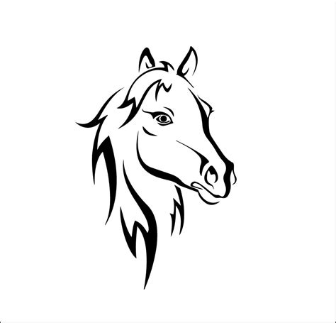 Pretty Horse Head Equestrian File Svg Ai Dxf Eps Png Etsy