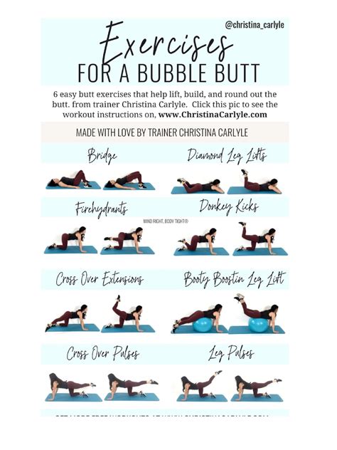 Exercises For A Bubble Butt Etsy