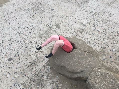 Not Only Ostriches Bury Their Heads In Sand Public Art Street Art
