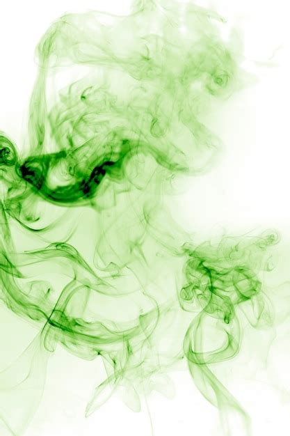 Premium Photo Green Smoke With White Background