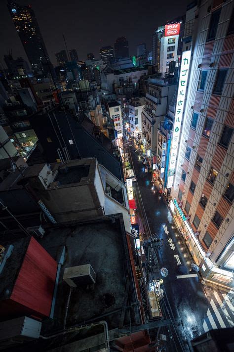 Dark Tokyo From Above Photographer Captures Japans Neon Capital From