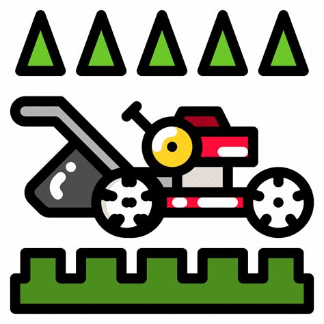 Cut Grass Lawn Lawnmower Mower Icon Download On Iconfinder