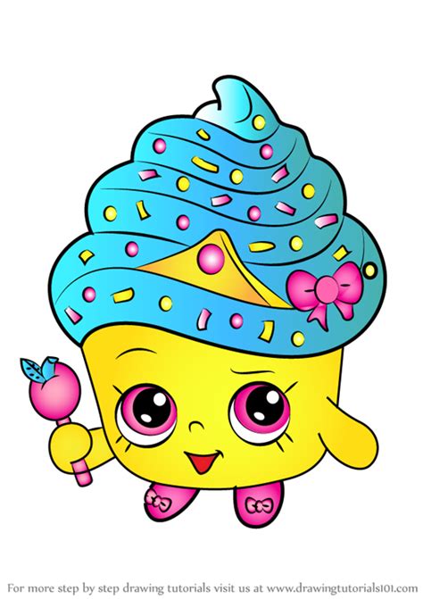 learn how to draw cupcake queen from shopkins shopkins step by step drawing tutorials