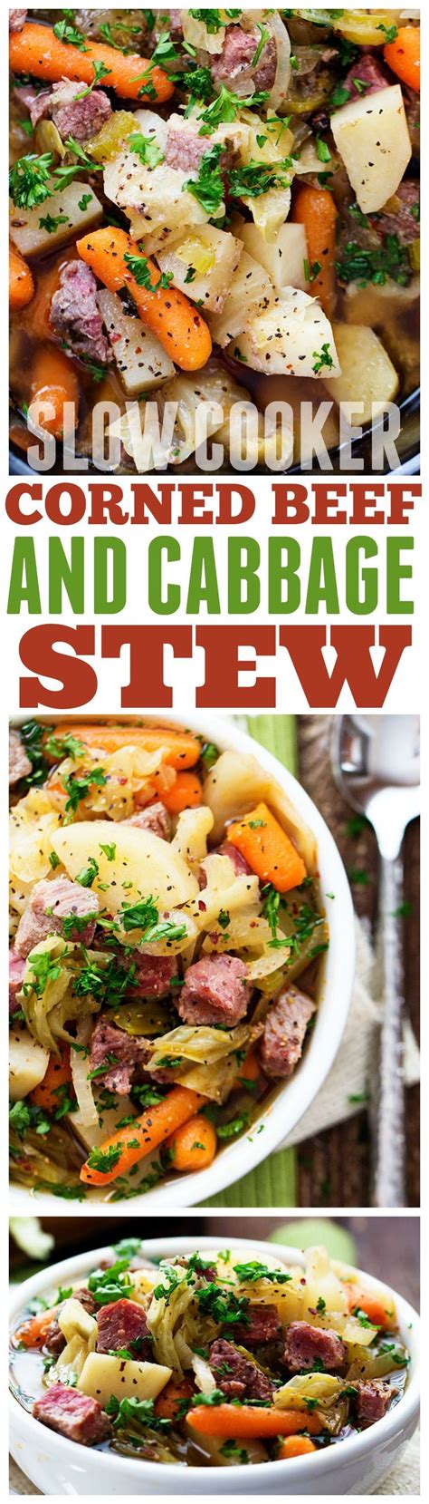 Put the brisket on top of the vegetables and add the beer and pickling spice. This Slow Cooker Corned Beef and Cabbage Stew is hearty ...