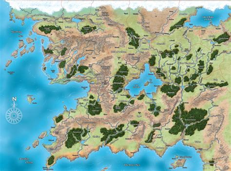 Golarion Fantasy World Map Pathfinder Maps Pathfinder World Map