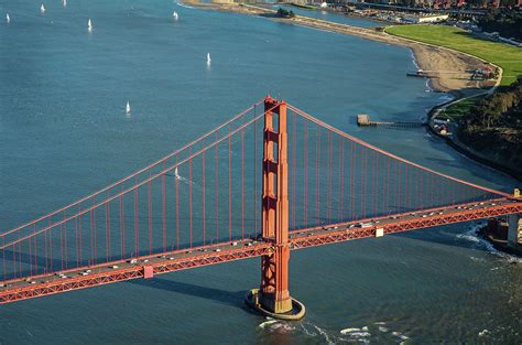 Aerial View Golden Gate Bridge San By Stickney Design