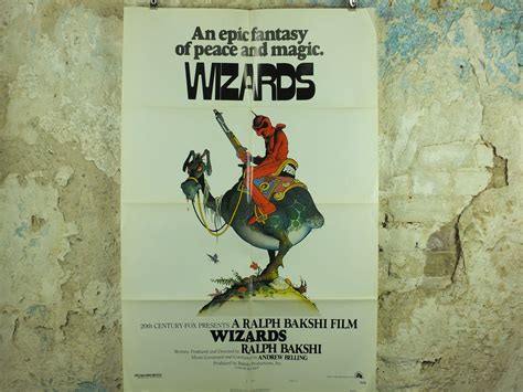 Wizards 1977 Poster Ralph Bakashi Animation An Epic Fantasy Etsy Uk
