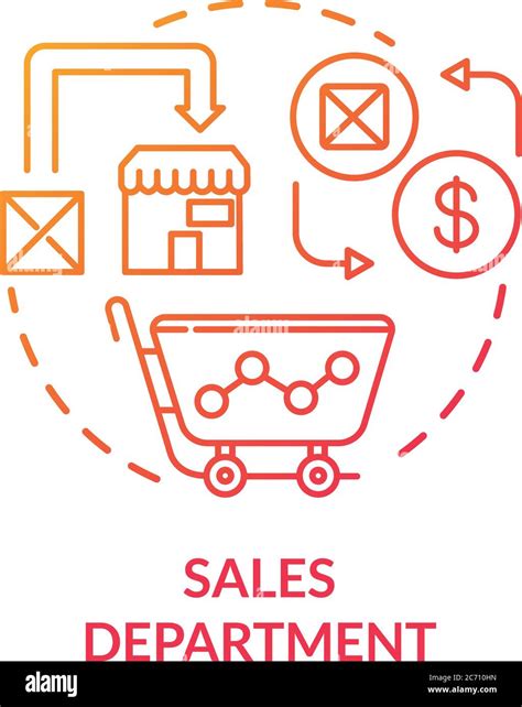 Sales Department Red Gradient Concept Icon Marketing Plans Commerce