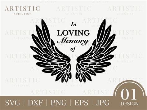 In Loving Memory Of Svg Angel Wings Svg Angel Wing Svg Etsy