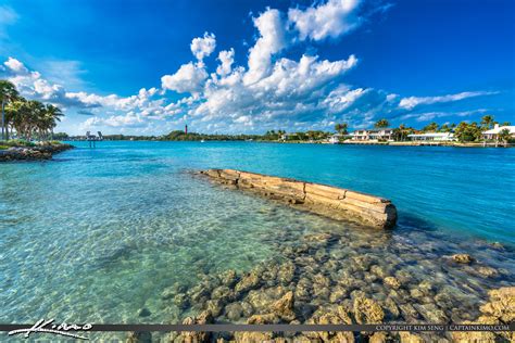 Clear Blue Water Dubois Park Jupiter Florida Palm Beach County Hdr