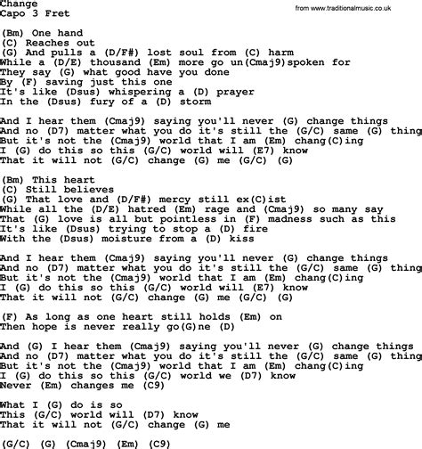Change By Garth Brooks Lyrics And Chords