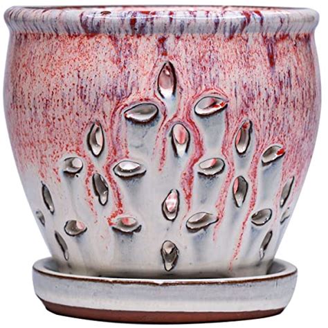 Ceramic Orchid Pots With Holes For Sale Picclick