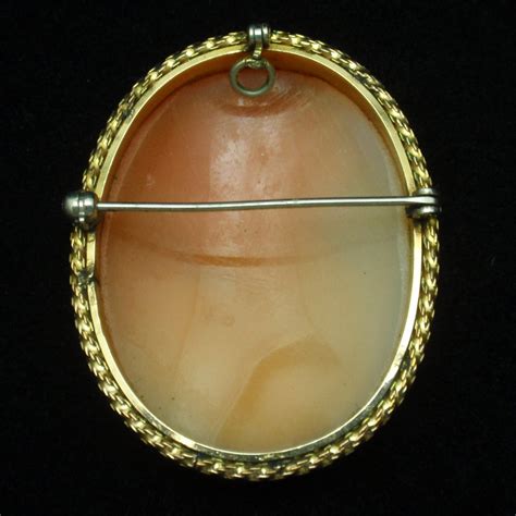 Cameo Brooch Pin Pendant Vintage Gold Filled Bezel World Of