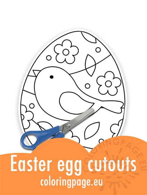Easter Egg Cutouts Coloring Page