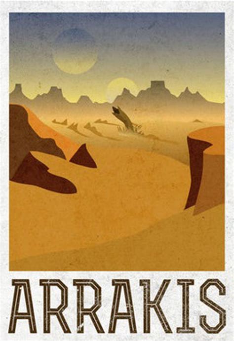 Dune Arrakis Fictional Travel Print Wall Art Choose Either Etsy