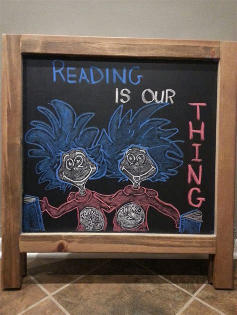 Dr Seuss Library Chalkboard School Chalkboard Art Library Signs