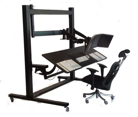 It also has a motorized function to adjust the height of the monitor. ErgoQuest Zero Gravity Workstations