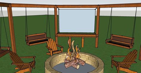 Swings Around Fire Pit Plans Fire Pit Swing Sets The Owner Builder