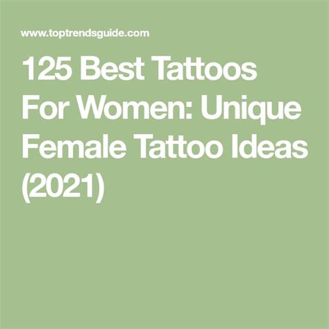 125 Best Tattoos For Women Unique Female Tattoo Ideas 2021 In 2021