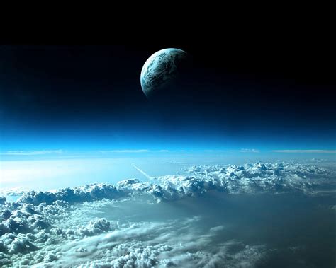 3840x2160px 4k Free Download Outer Space Blue Clouds Dark Earth