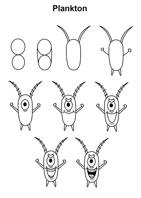 How To Draw Plankton Step By Step Easy