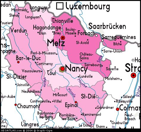 Map Of Lorraine France France Atlas