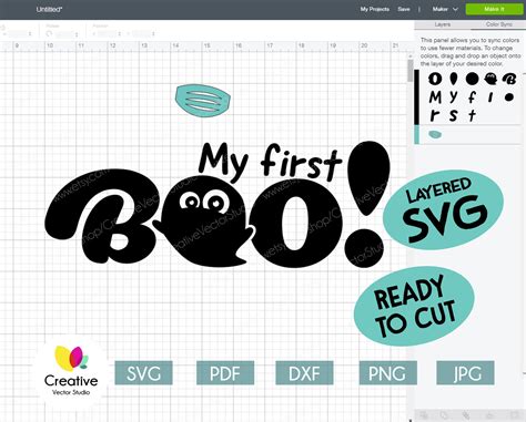 My First Boo SVG Halloween Ghost | Creative Vector Studio