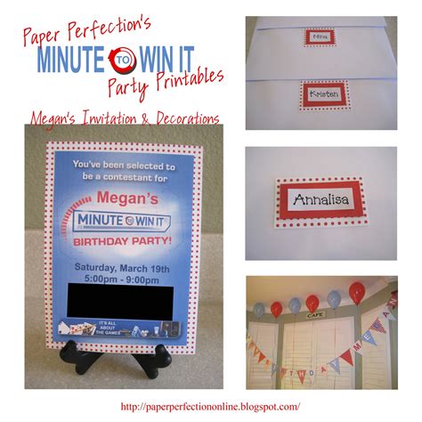 Keep everyone laughing with our range of silly challenges! Paper Perfection: Minute To Win It Party Decorations ...